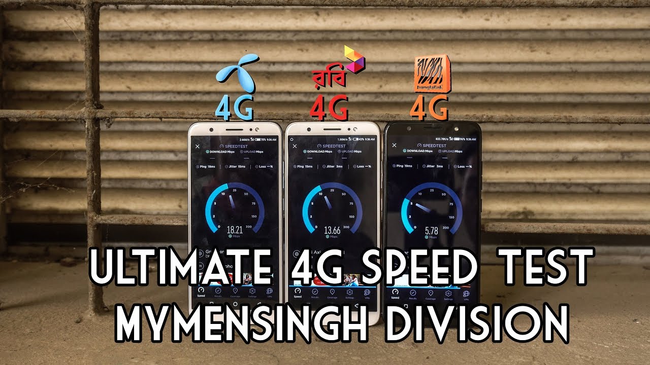 GP vs ROBI vs BL | Ultimate 4G Speed Test - Mymensingh Division - YouTube