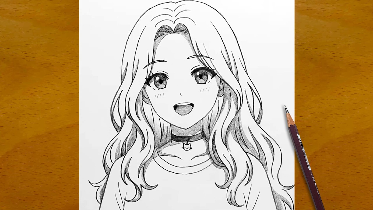 How to Draw a Cute Anime Girl Step by Step ✍️ | Easy Pencil Sketch