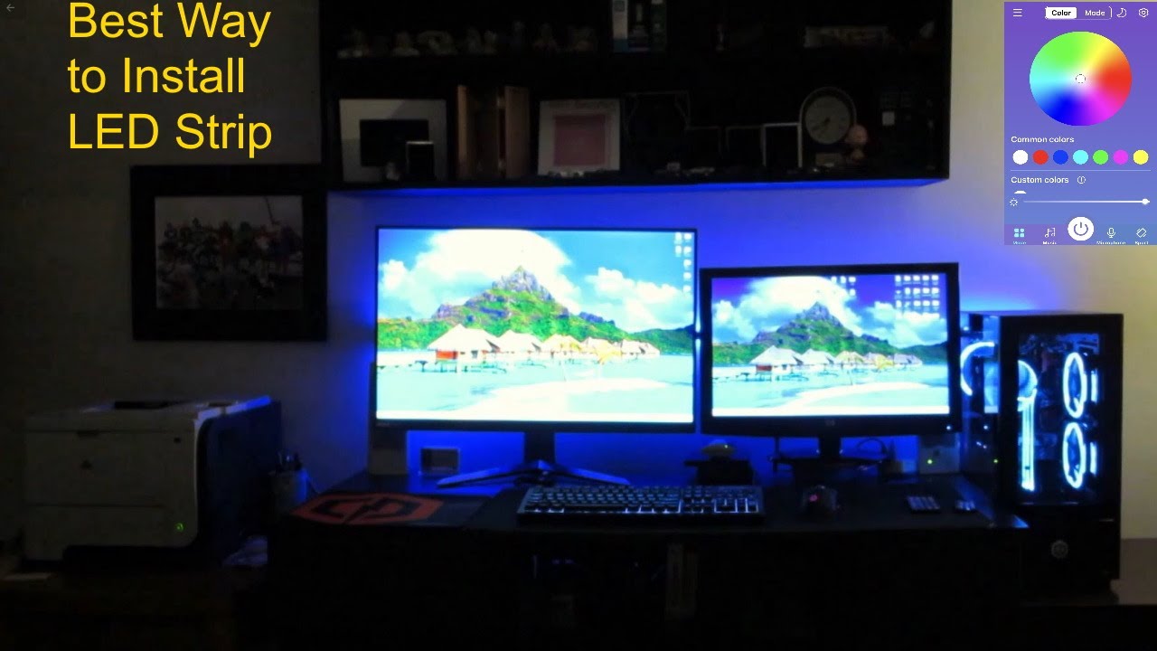 The Best Way to Add an LED Strip Light to your Computer Desk or ...