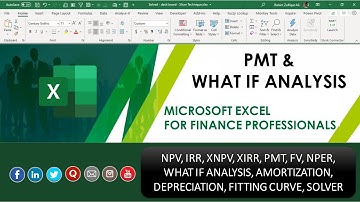 02 - PMT & What IF Analysis - Microsoft Excel for Finance Professionals