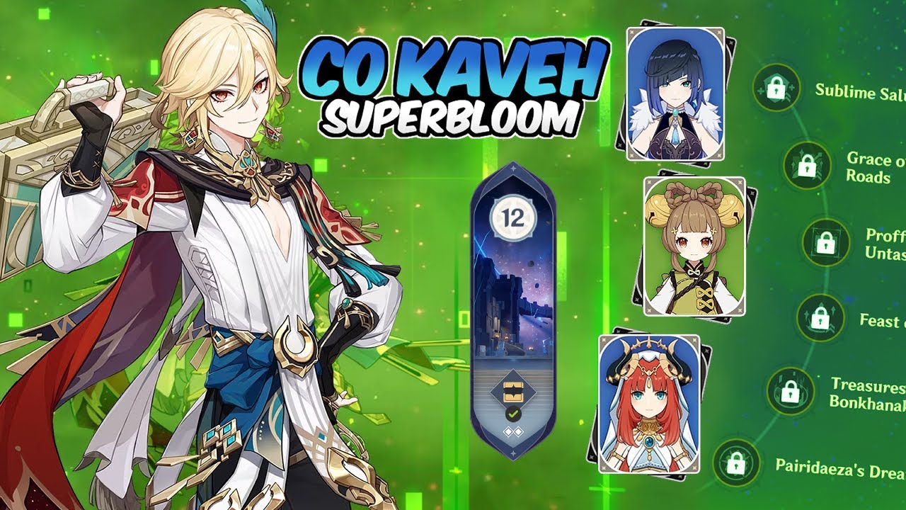 c0 Kaveh Superbloom Scuffed Build vs Consecrated Beasts | Spiral Abyss 3.6 Floor 12 | Genshin Impact