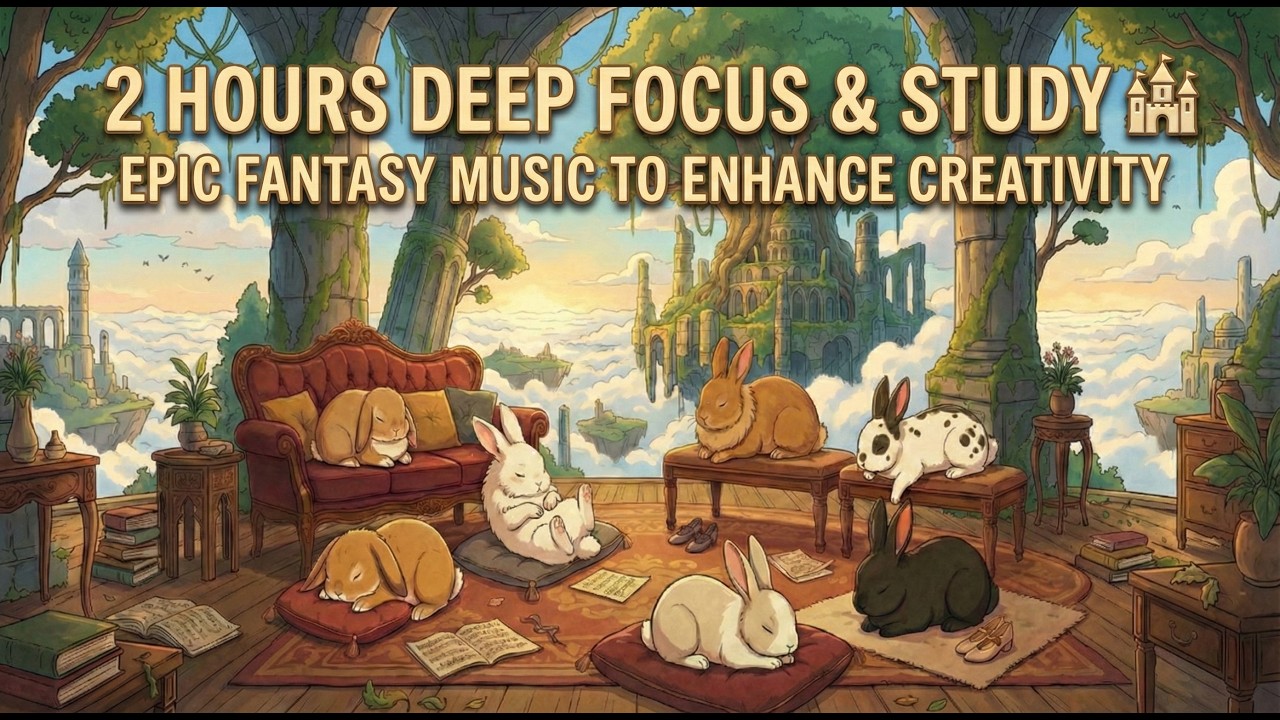 2 Hours Deep Focus & Study 🏰 Epic Fantasy Music to Enhance Creativity 【沉浸專注：兩小時奇幻的奇幻冒險，帶你飛往魔法王國】