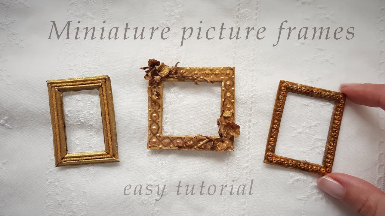 Miniature antique style picture frames easy tutorial DIY