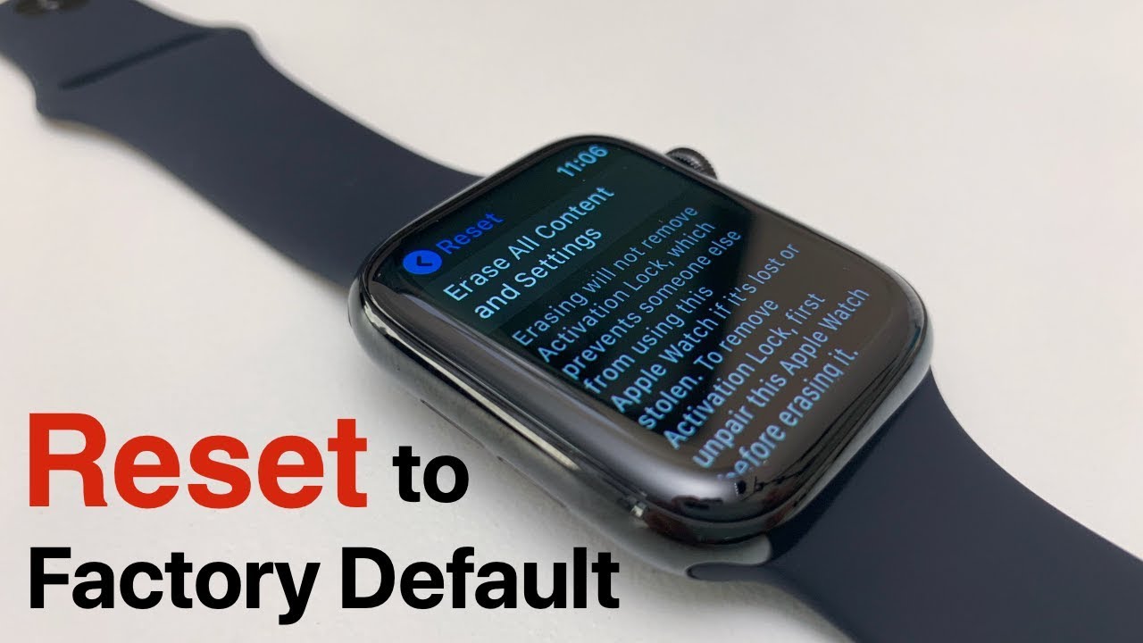 How To Reset Apple Watch To Factory Default - YouTube