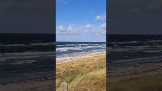 Strand Heide mit Blick auf die Steilküste der Insel Hiddensee - 05.10.2023