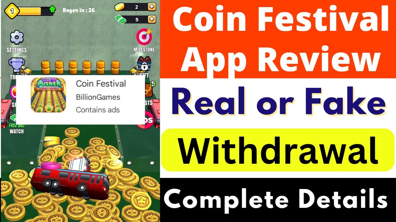 Coin Festival App Real or Fake | Coin Festival App Withdrawal | Coin Festival App Review | Reality