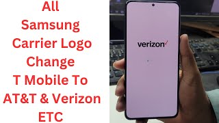 all samsung carrier logo change t mobile to at&t & verizon etc | remove carrier boot logo samsung