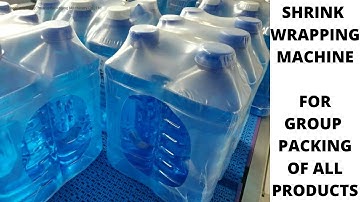 water bottle packing machine, shrink wrap machine, automatic single line shrink wrapping machine