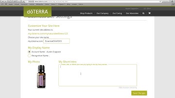 doTERRA Training: Setting Up Your Website