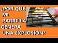 explosión en quemador de parrilla