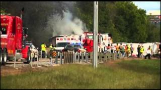 Raw: Deadly Tennessee Bus Crash