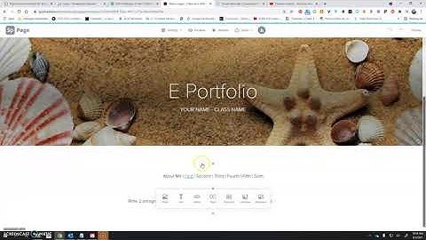 Adobe Spark EPortfolio Adding and Linking pages
