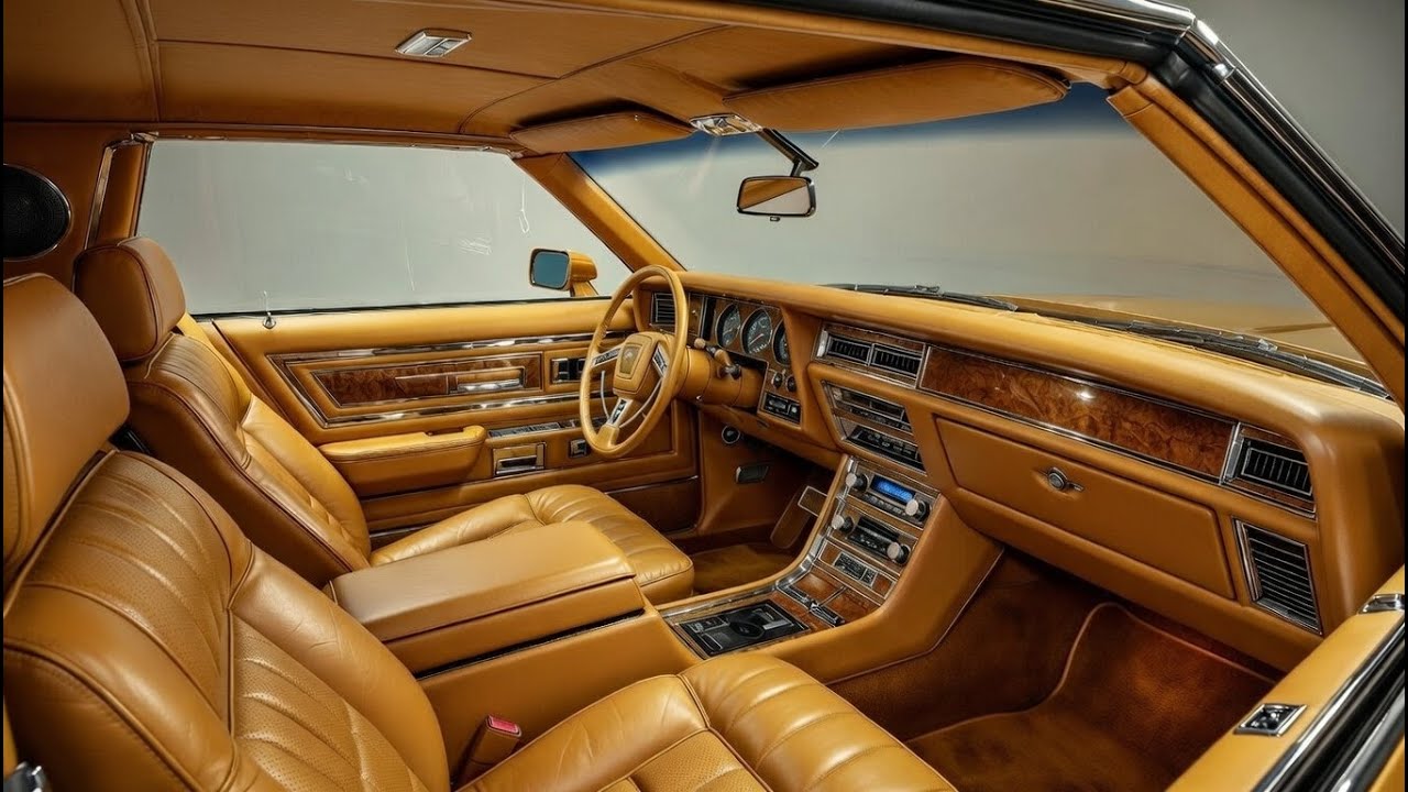 Typical style of classic American car interiors - Ai generated.
