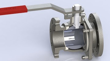 Floating Ball Valve- SolidWorks Animation (Exploded View, Assembly, Working Motion, & Labels) CAD