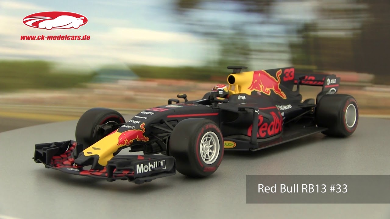 ck-modelcars-video: Max Verstappen Red Bull RB13 #33 Formel 1 2017 Bburago