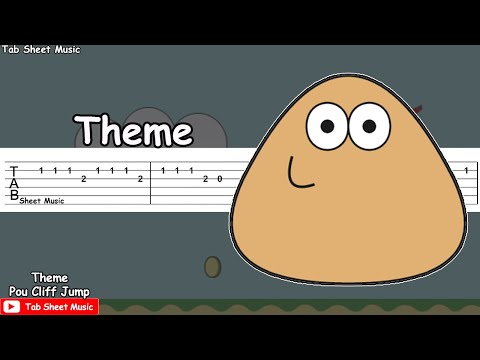 Pou Cliff Jump - Theme Guitar Tutorial