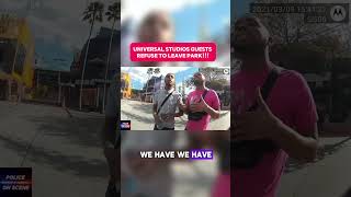 Universal Studios Chaos! [👇FULL VID] #arrest #bodycam #cops