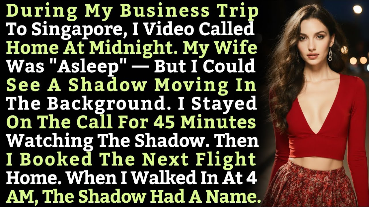 During My Business Trip To Singapore, I Video Called Home At Midnight. My Wife Was 