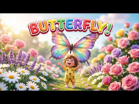 Butterfly Song for Kids! 🦋 The Colorful Butterfly's Flight | Nature Lullaby