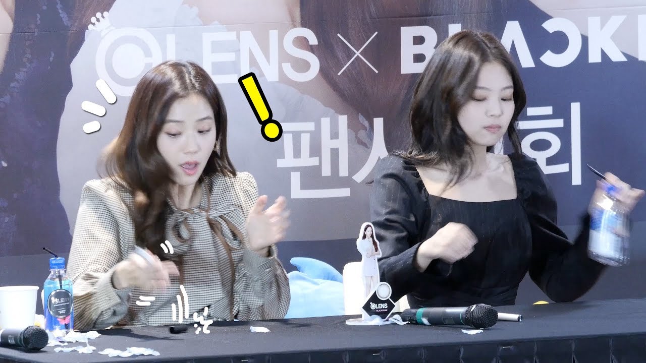 블랙핑크 지수 & 제니 BLACKPINK JISOO & JENNIE : 팬사인회 엔딩 ending : fansign event : 잠실 롯데월드 입구 191012