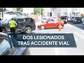 Choque deja dos personas lesionadas y caos vial en la avenida Félix U  Gómez en Monterrey