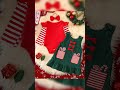 Children's Christmas Striped Bodysuit and Dress Set with Headband