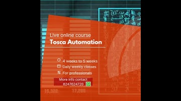 Tosca Automation #training #toscaautomation #automationtesting #onlineclasses