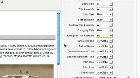 Joomla 1.5 Beginner, Lesson #24: Advanced Parameters