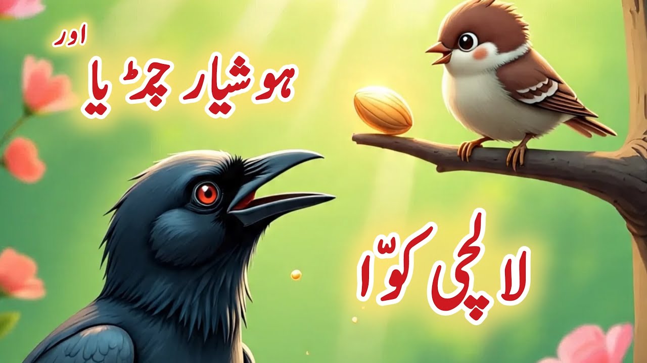 ہوشیار چڑیا اور لالچی کوّا | sparrow and crow moral story | Urdu animated story #bedtimestories
