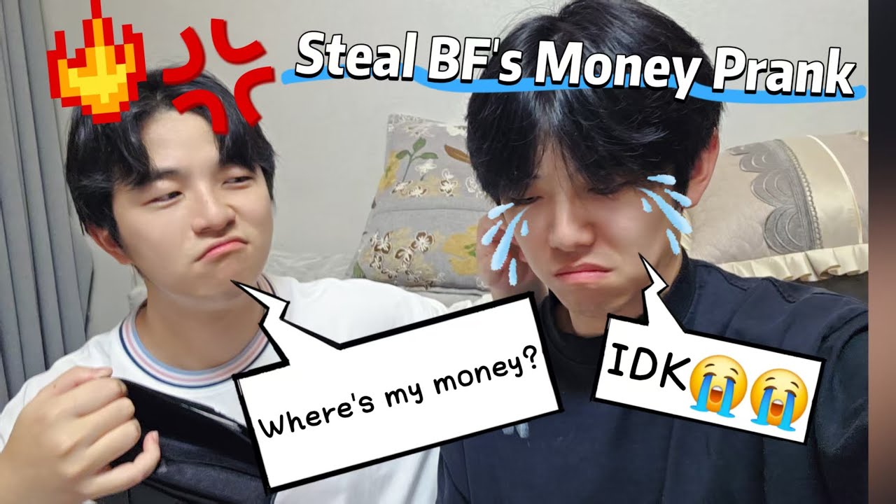 Steal Boyfriend's Money Gone Wrong! | Angry Wife and Poor Husband | Cute Gay Couple Prank