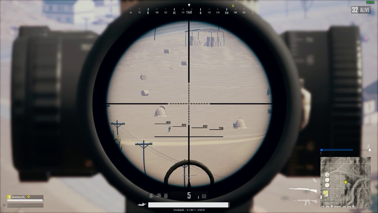 PUBG Longest Kill With Kar98K 15X 1000 Meters