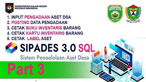 CARA INPUT ASET DESA DISIPADES 3.0