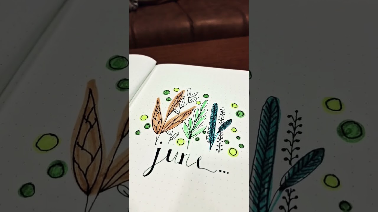 2023 June Bullet Journal setup / Bujo Cover page idea 🤩