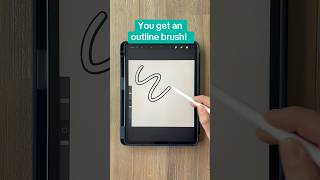✍🏻Make an outline brush in #procreate 🙌🏼#procreatetips #procreatetutorial #procreatebrushtutorial