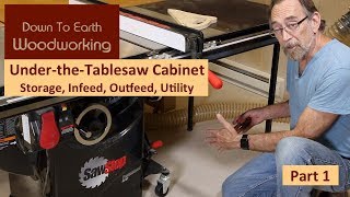 Underneath your table saw extension table could be wasted space... so why not build a storage cabinet to fit? But just a storage 