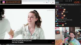 HasanAbi reacts to 1 Bisexual Woman Swipes 20 Men and Women ft. Austin