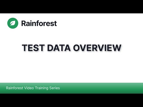 Rainforest Training - Test Data Overview