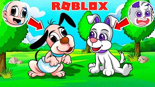 ¡NOS CONVERTIMOS en PERROS! 🐶🐶 BEBE NOOB y CAPITAN WINKI en ROBLOX PET STORY