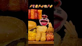 Shin Ramyun & Chicken ABC Rating 🍜🍗치즈버거·소떡소떡·새우튀김, 내 기준은?#Mukbang #ASMR #ABC점수 #신라면