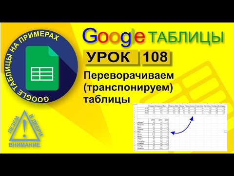 Видео: Можете ли да транспонирате в Google Sheets?