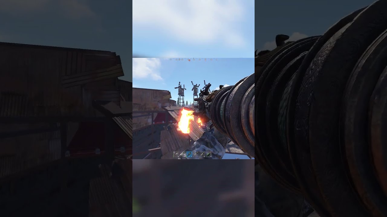 1v4 Raid Defense 😈 #schoolwe #rust #rustgame