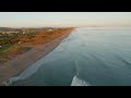 Papamoa beach sunrise new zealand drone footage