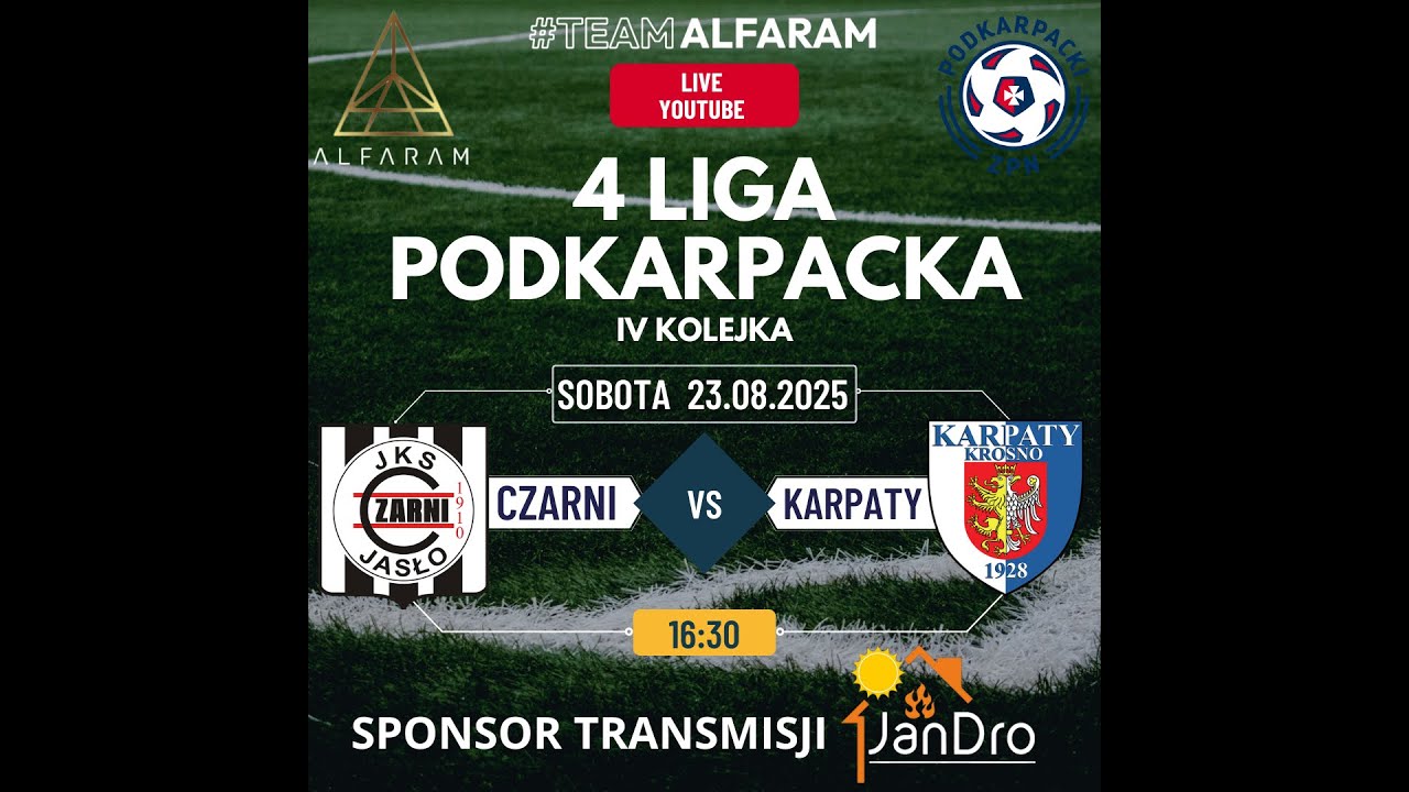 !!! DERBY !!!  Czarni Jasło - Karpaty Krosno 23/08/2025