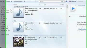 Organize music in media player or add music.wmv