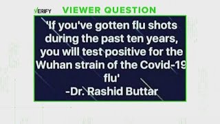 VERIFY: Getting a flu shot doesn't mean you'll test positive for COVID-19