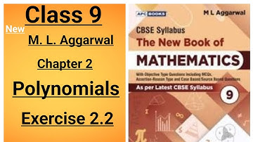 The New Book of Mathematics | ml aggarwal | class 9 maths | chapter 2 | Polynomials | exercise 2.2