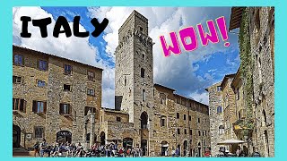 ITALY, San Gimignano: Amazing, tall MEDIEVAL 😲 TOWERS in Tuscany