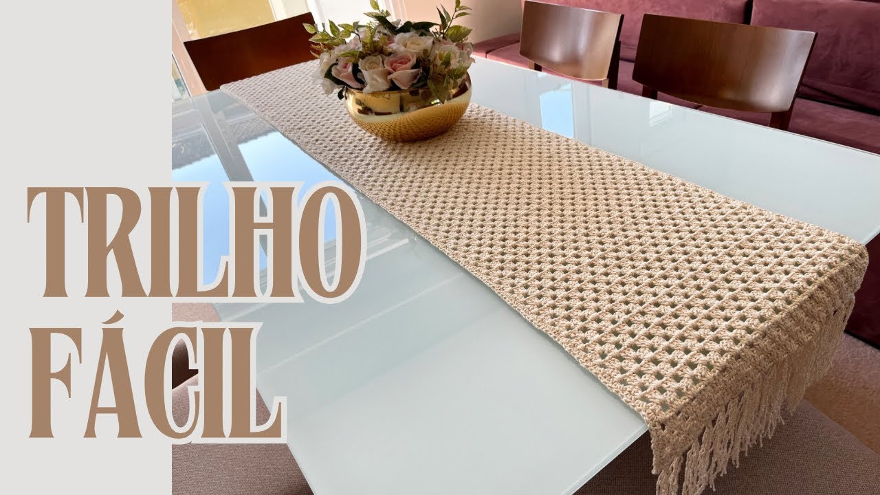 Trilho de crochê FÁCIL E MARAVILHOSO - ÓTIMO PARA INICIANTES -  #croche #crochet #crochetpattern