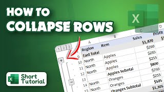 How to collapse rows in excel 2024 | Initial Solution