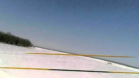 Hobbyzone Super Cub LP BNF with Floats on the snow